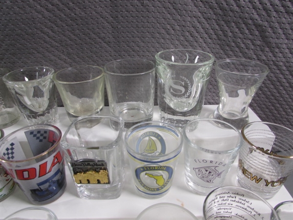 LARGE COLLECTION OF SHOT GLASSES