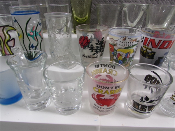 LARGE COLLECTION OF SHOT GLASSES