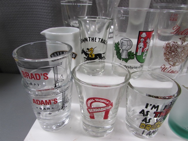 LARGE COLLECTION OF SHOT GLASSES