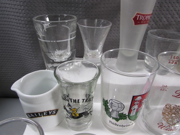 LARGE COLLECTION OF SHOT GLASSES