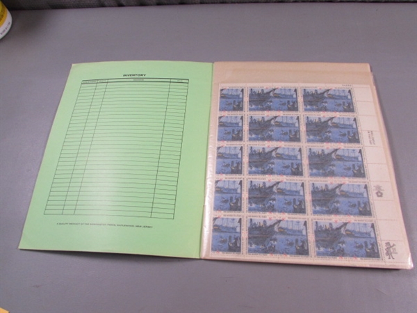 WHITE ACE MINT SHEET POSTAGE STAMP FILE W/STAMPS