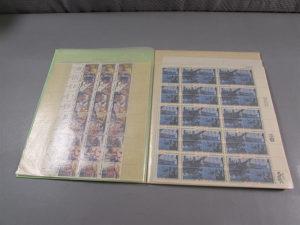 WHITE ACE MINT SHEET POSTAGE STAMP FILE W/STAMPS