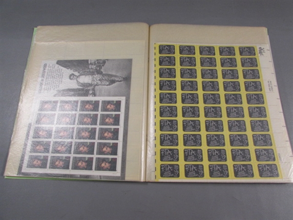 WHITE ACE MINT SHEET POSTAGE STAMP FILE W/STAMPS