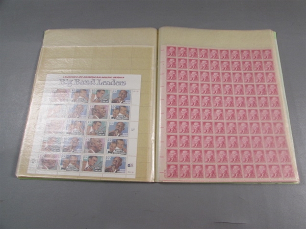 WHITE ACE MINT SHEET POSTAGE STAMP FILE W/STAMPS