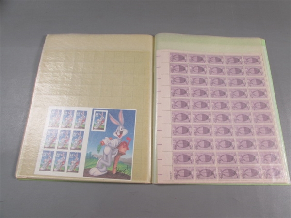 WHITE ACE MINT SHEET POSTAGE STAMP FILE W/STAMPS