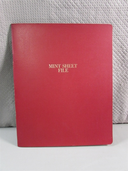 MINT SHEET FILE POSTAGE STAMP FILE W/STAMPS