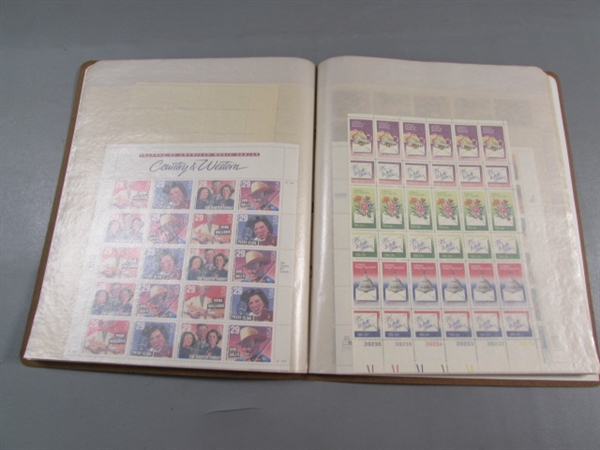 MINT SHEET FILE POSTAGE STAMP FILE W/STAMPS