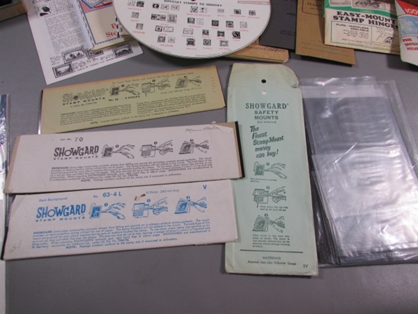 LARGE COLLECTION OF SUPPLIES FOR STAMP COLLECTING