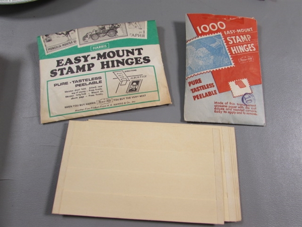 LARGE COLLECTION OF SUPPLIES FOR STAMP COLLECTING