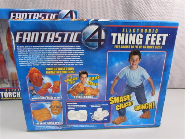 FANTASTIC 4 - HUMAN TORCH DRESS UP KIT & THING FEET - NEW