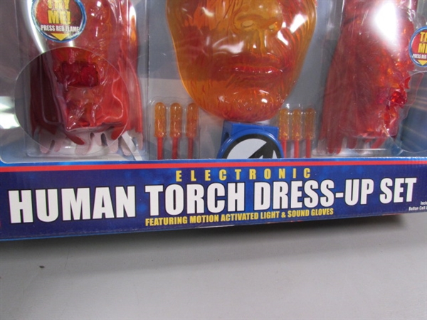 FANTASTIC 4 - HUMAN TORCH DRESS UP KIT & THING FEET - NEW