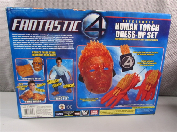 FANTASTIC 4 - HUMAN TORCH DRESS UP KIT & THING FEET - NEW