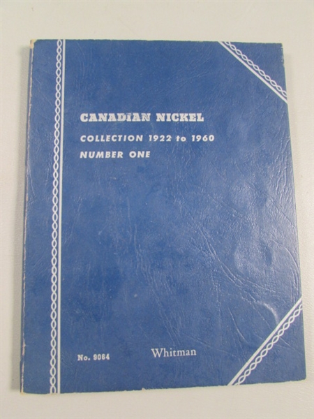 5 US & 2 CANADIAN COIN ALBUMS W/PENNIES & NICKELS