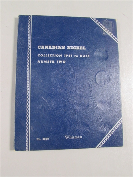 5 US & 2 CANADIAN COIN ALBUMS W/PENNIES & NICKELS