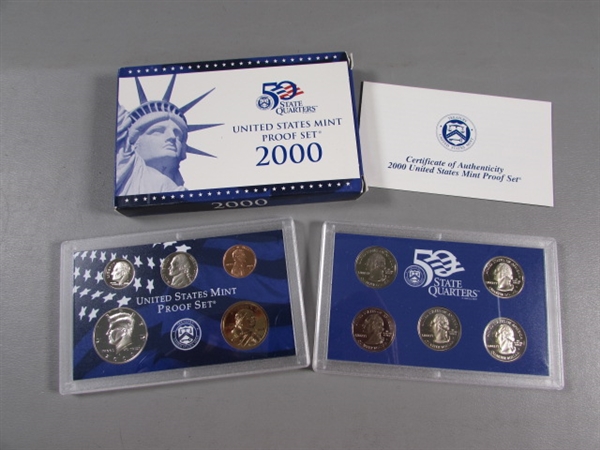 2000 UNITED STATES MINT PROOF SET & STATE QUARTERS