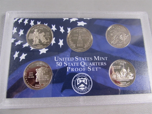 2000 UNITED STATES MINT PROOF SET & STATE QUARTERS