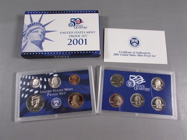 2001 UNITED STATES MINT PROOF SET & STATE QUARTERS