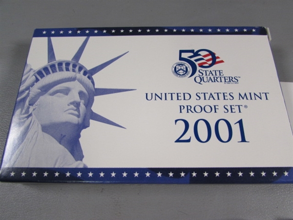 2001 UNITED STATES MINT PROOF SET & STATE QUARTERS