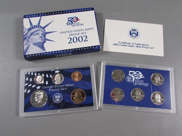 2002 UNITED STATES MINT PROOF SET & STATE QUARTERS