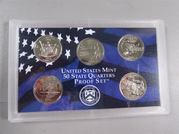 2002 UNITED STATES MINT PROOF SET & STATE QUARTERS