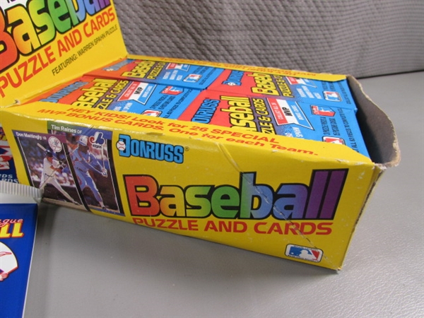 1989 SCORE MLB BASEBALL CARD PACKS & FULL BOX OF 1989 DONRUSS CARD PACKS - NEW