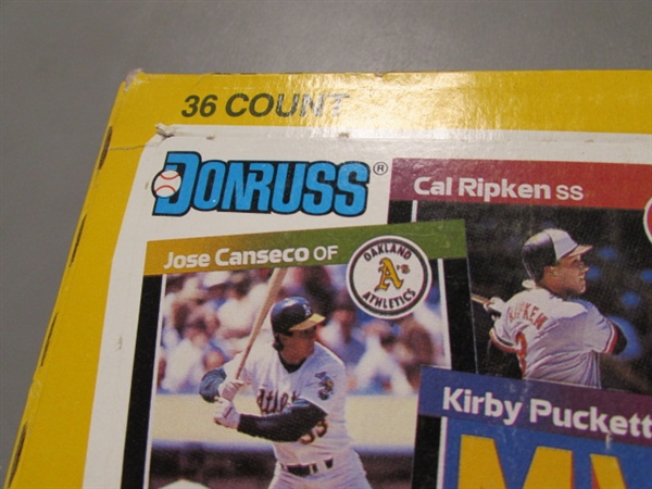 1989 SCORE MLB BASEBALL CARD PACKS & FULL BOX OF 1989 DONRUSS CARD PACKS - NEW