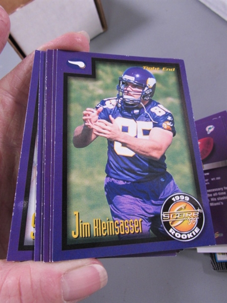 VARIOUS FOOTBALL TRADING CARDS - TRIPLE ROW BOX PLUS OTHERS