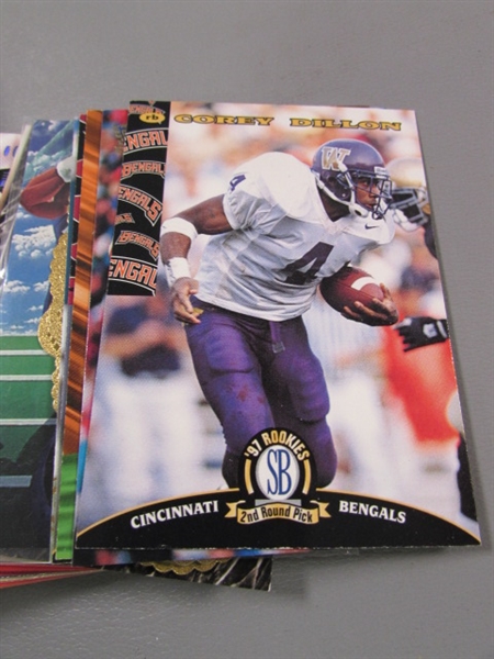 VARIOUS FOOTBALL TRADING CARDS - TRIPLE ROW BOX PLUS OTHERS