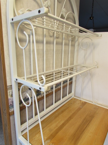 BAKERS RACK W/DRAWERS