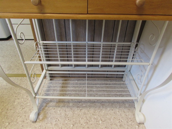 BAKERS RACK W/DRAWERS