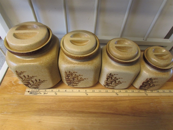 STONEWARE CANISTER SET