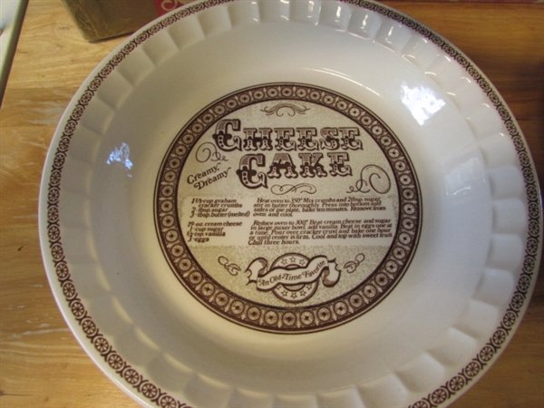 DECORATIVE PIE PLATES & VINTAGE COOKBOOKS