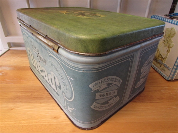 VINTAGE HOLLY HOBBIE LUNCHBOX, TIN BREADBOX & WALL HANGING