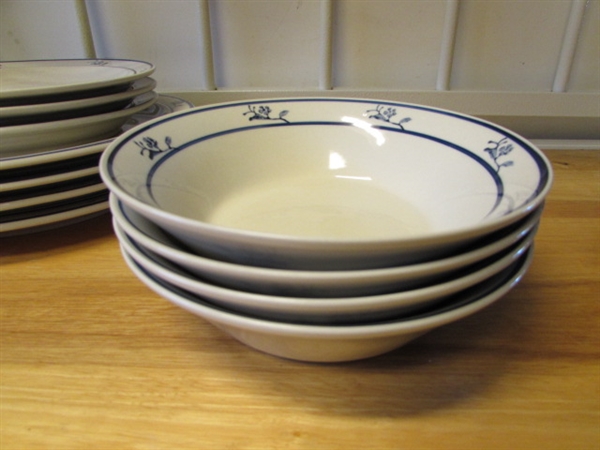 WHITE & BLUE DINNERWARE