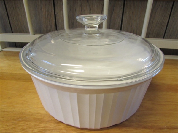 PURE WHITE CORNINGWARE BAKING DISHES