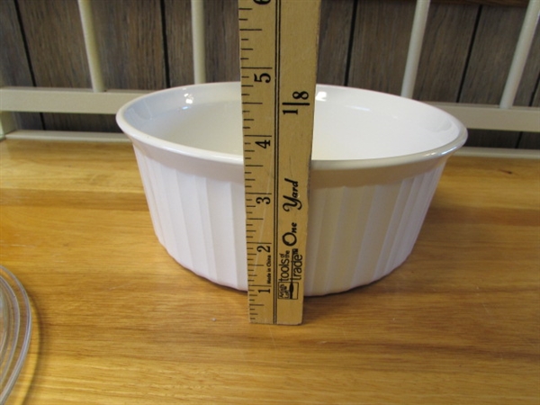 PURE WHITE CORNINGWARE BAKING DISHES