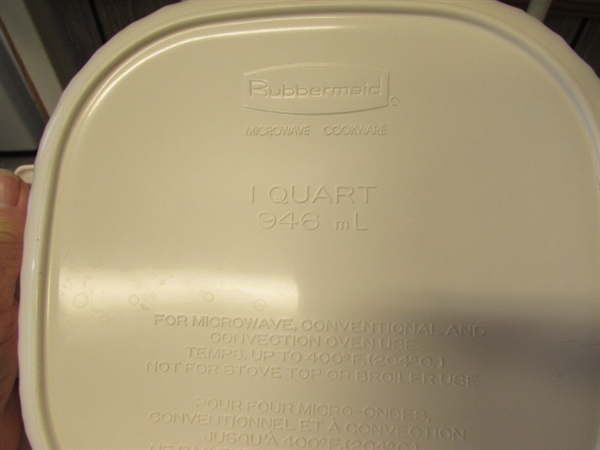 RUBBERMAID MICROWAVE COOKWARE