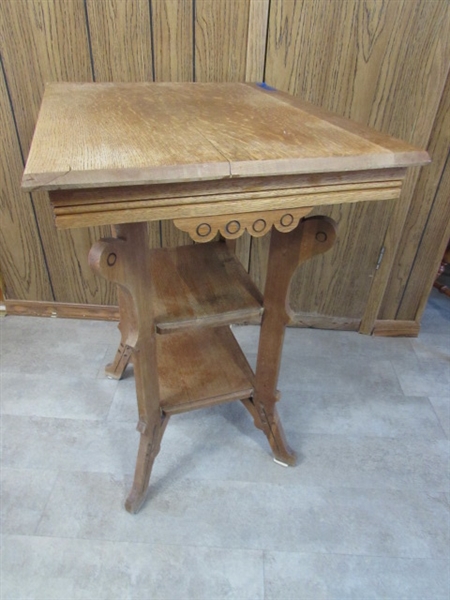 ANTIQUE EASTLAKE SIDE TABLE