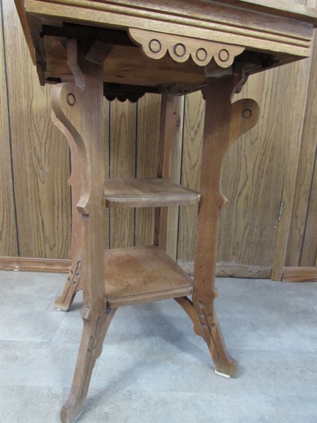 ANTIQUE EASTLAKE SIDE TABLE