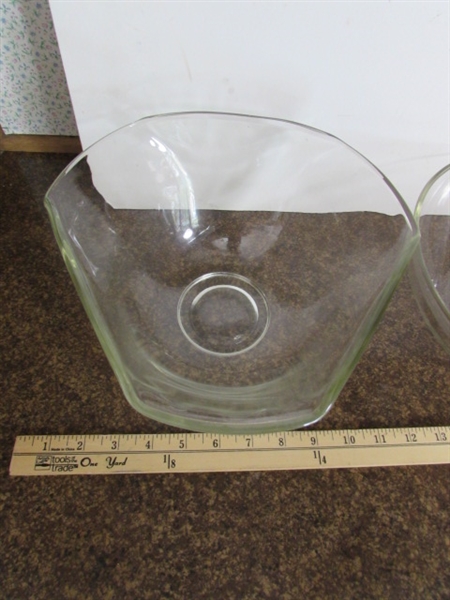 MORE CLEAR GLASS SERVING BOWLS & DISHES