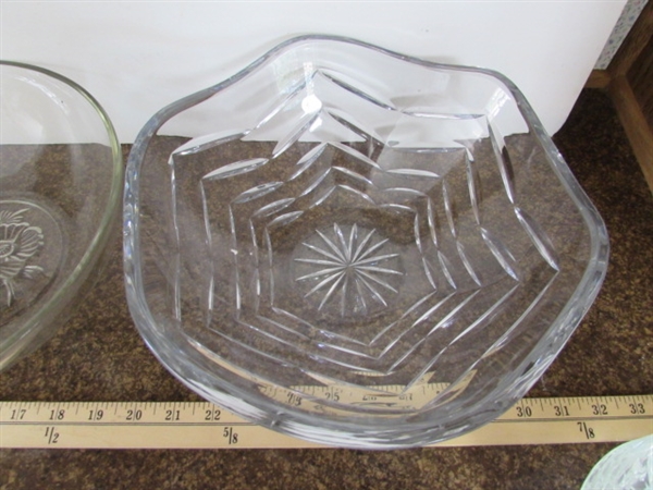 MORE CLEAR GLASS SERVING BOWLS & DISHES