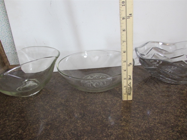 MORE CLEAR GLASS SERVING BOWLS & DISHES