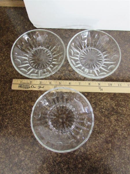 MORE CLEAR GLASS SERVING BOWLS & DISHES