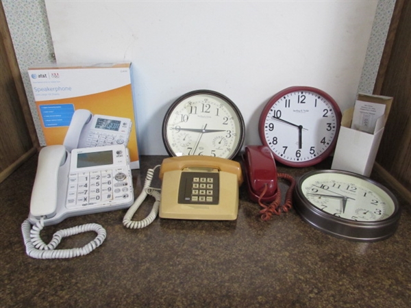 PHONES & WALL CLOCKS