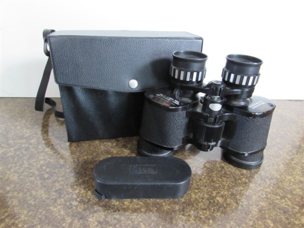 SEARS 7X-15X35MM BINOCULARS W/CASE