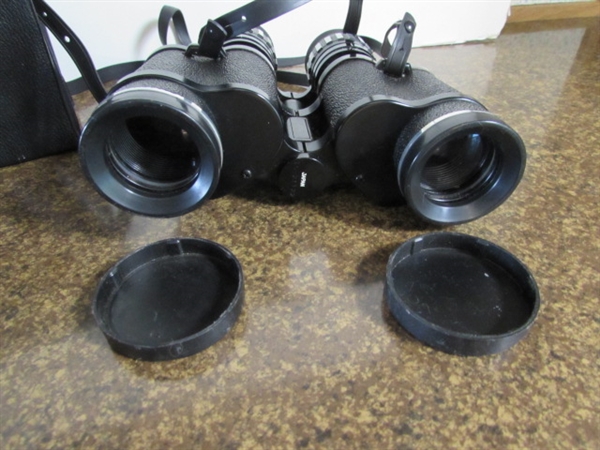 SEARS 7X-15X35MM BINOCULARS W/CASE