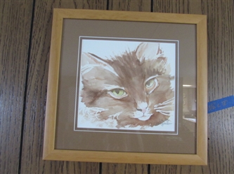 FRAMED WATERCOLOR "BIG RED"