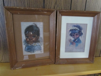 PAIR OF CHILD PORTRAITS - 2 DIFFERENT ARTISTS