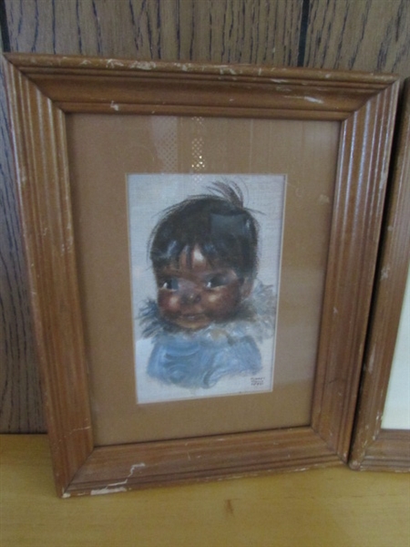 PAIR OF CHILD PORTRAITS - 2 DIFFERENT ARTISTS