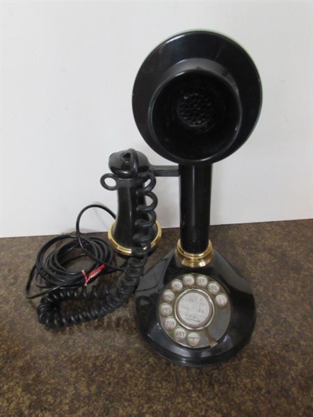 VINTAGE ROTARY DIAL CANDLESTICK TELEPHONE